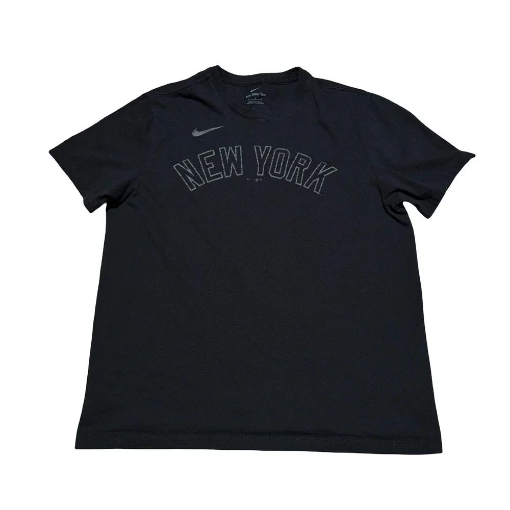 Nike Men's New York Yankees Aaron Judge Graphic T Shirt Black Size Large 21 x 27